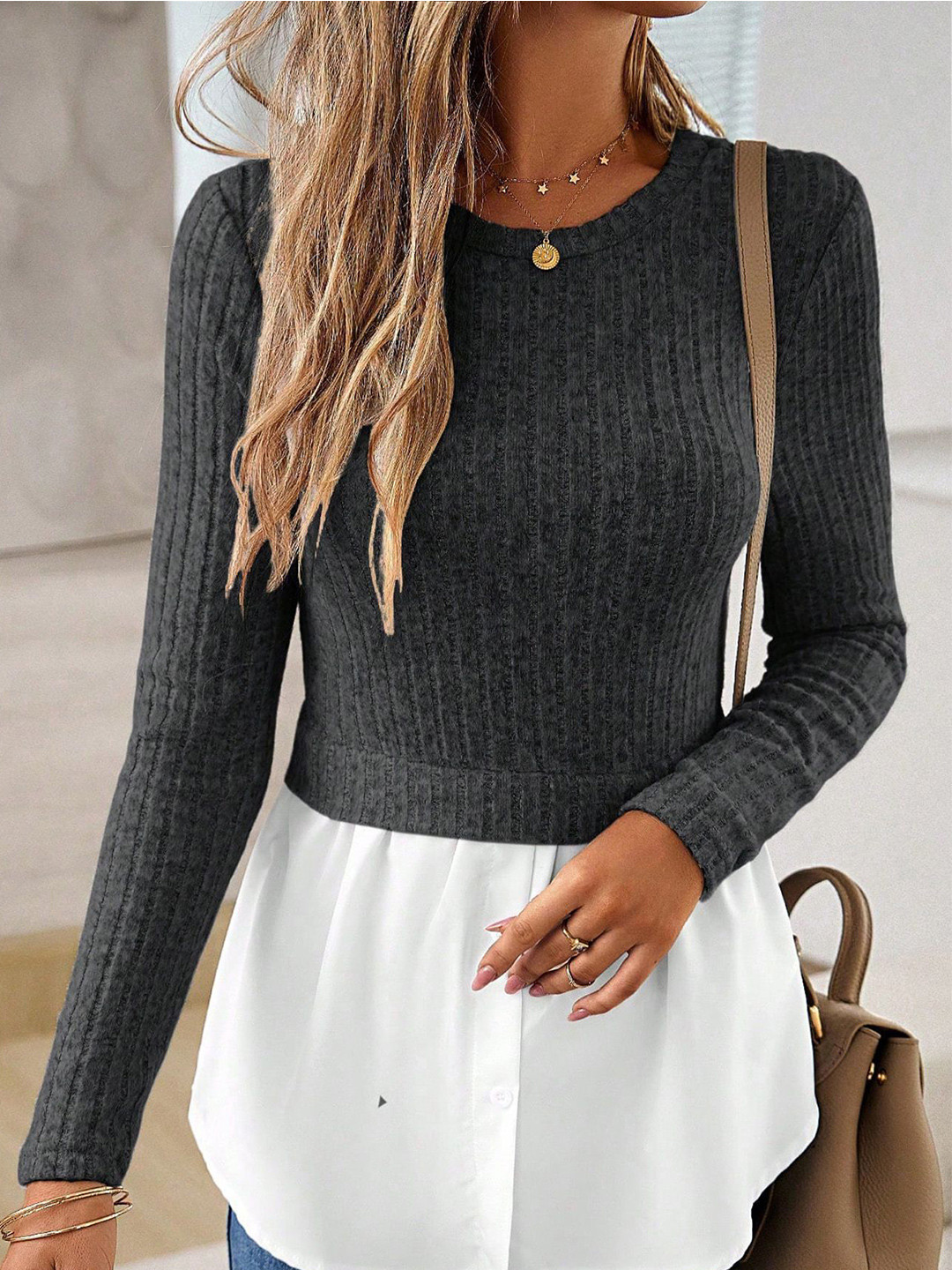 

StyleCast x Revolte Top, Grey