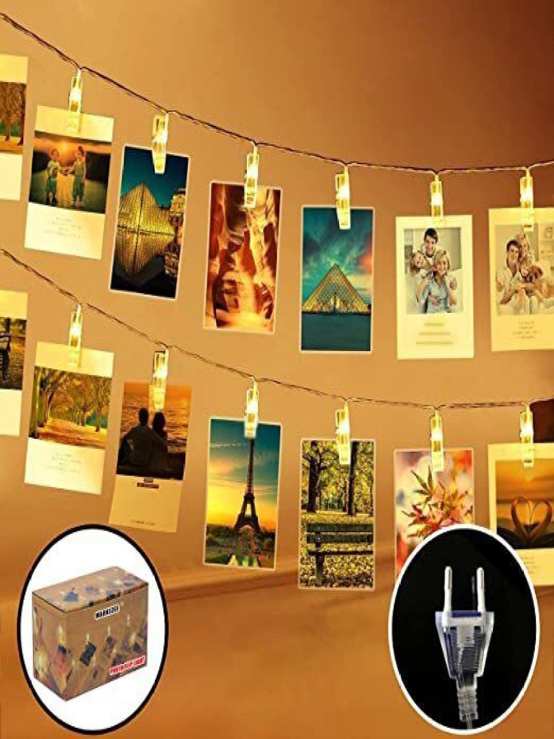 

ENORMITY Yellow Photo Clip Shape String Lights