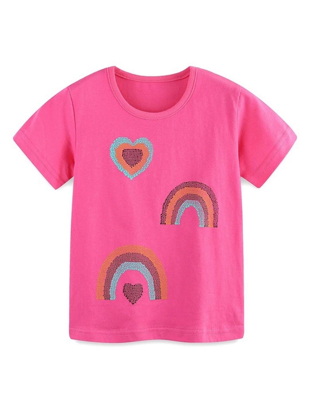 

LULU & SKY Girls Printed T-shirt, Pink