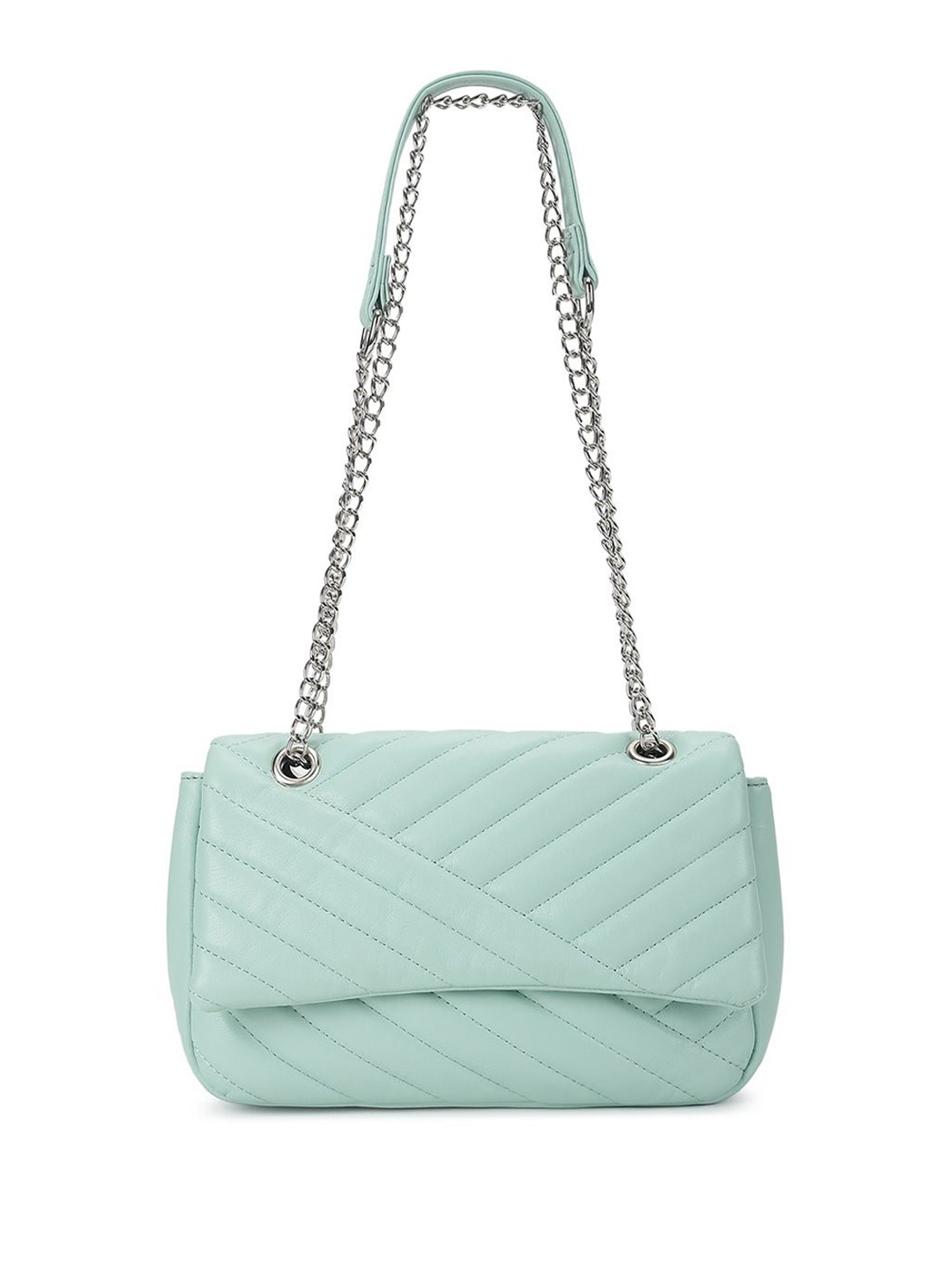 

Fastrack Textured PU Bowling Sling Bag with Quilted, Green