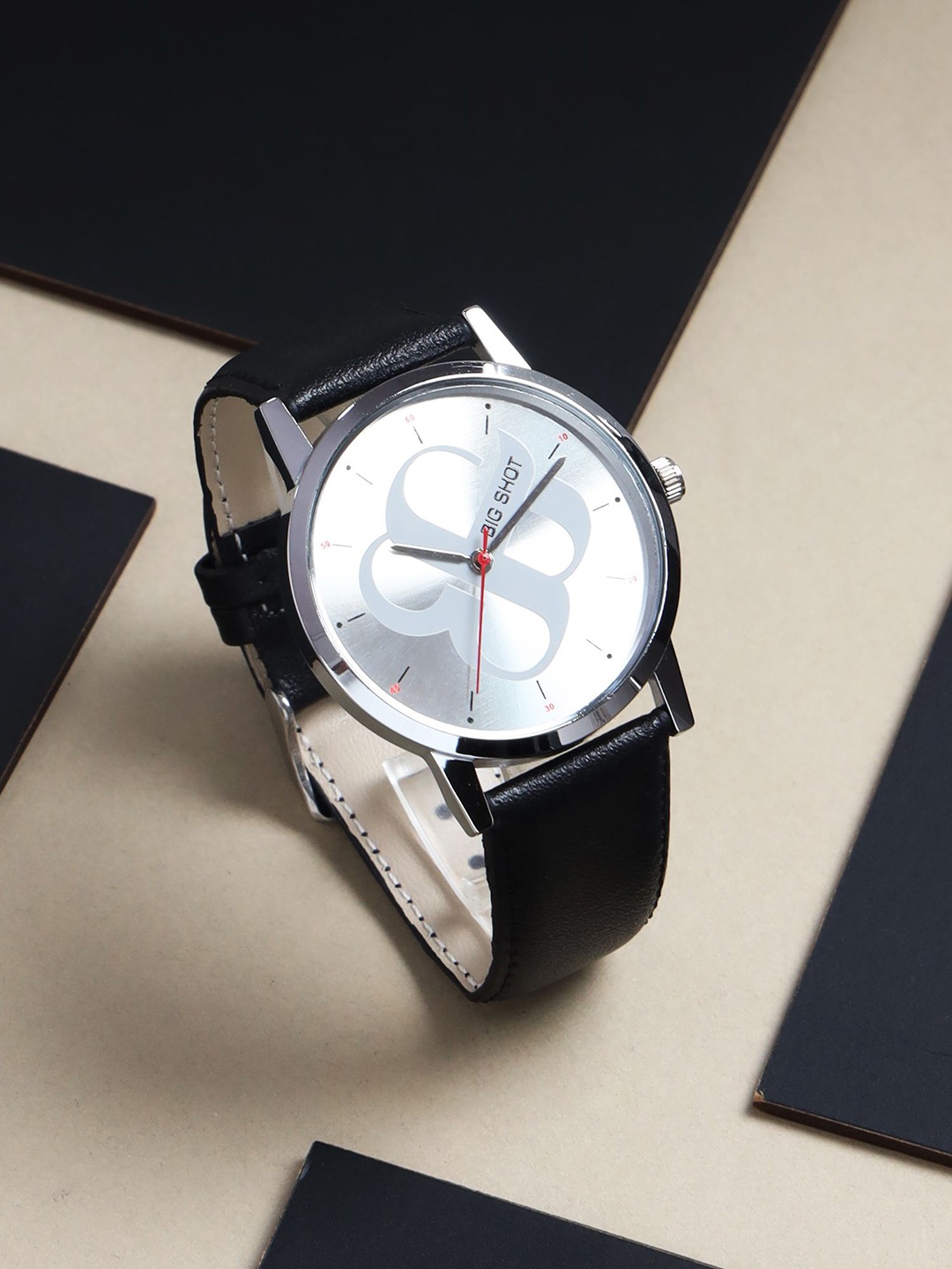 

BIG SHOT Men Leather Straps Analogue Watch BSM003C, White