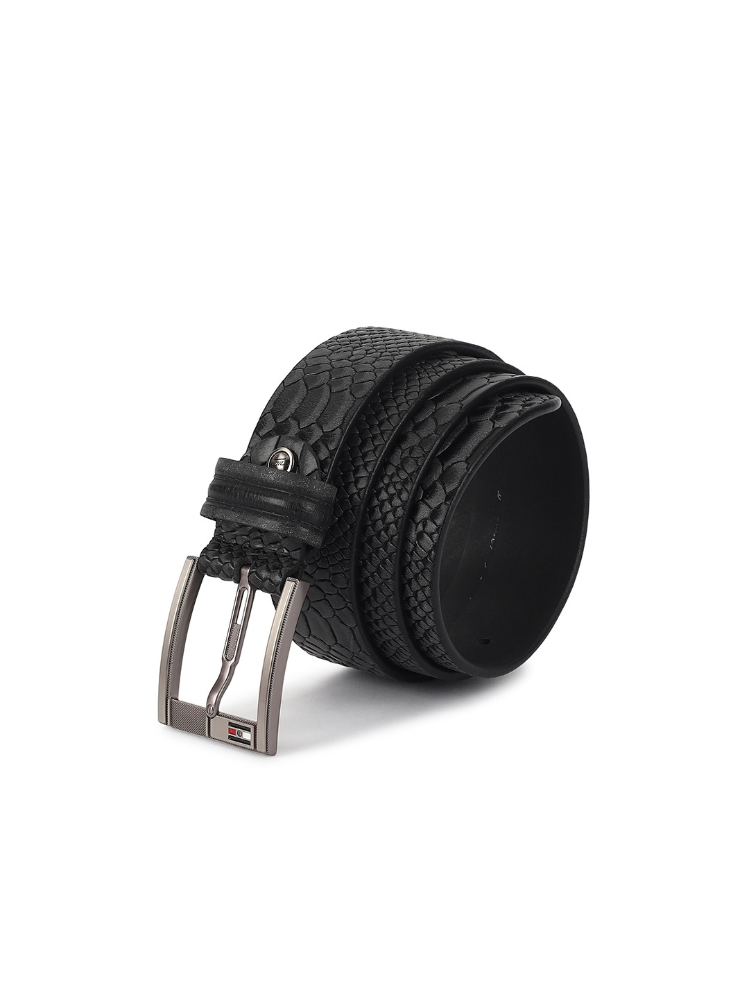 

GIL Men Textured Leather Belt, Black