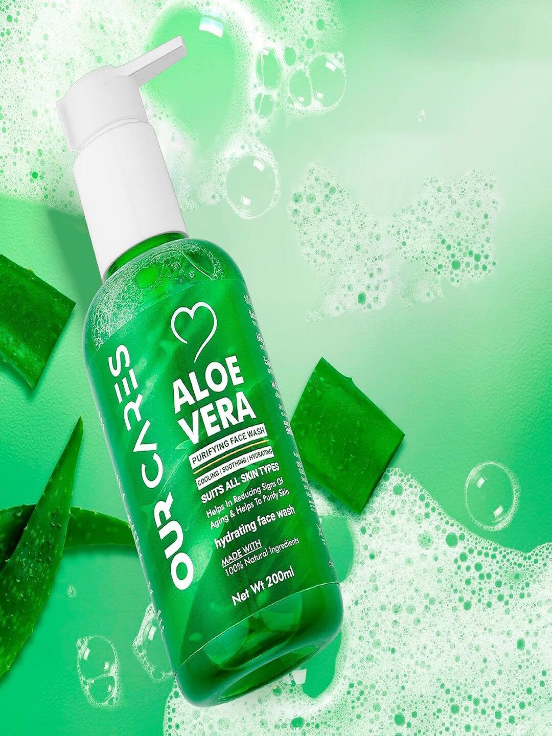 

Our Cares Aloe Vera Purifying Face Wash- 200 ml, Green