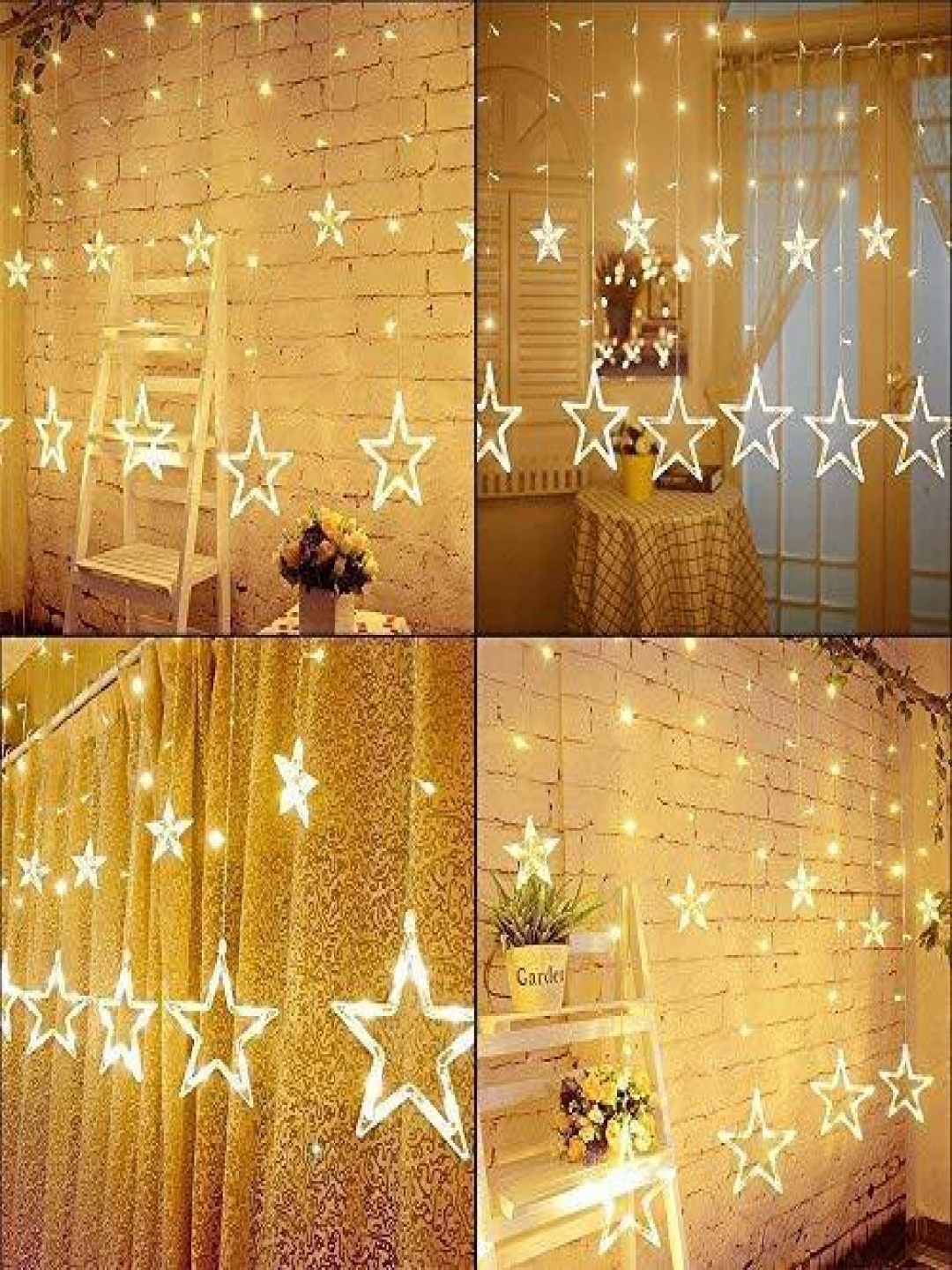 

SPARK WORLD Yellow Star Shape String Lights