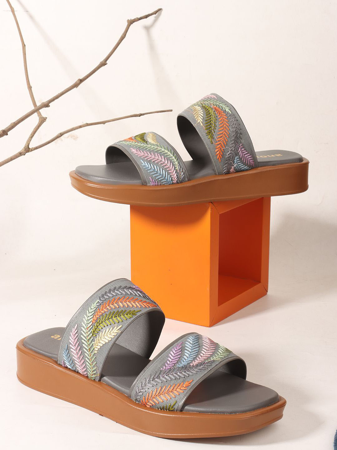 

Anouk Women Comfort Sandals, Grey