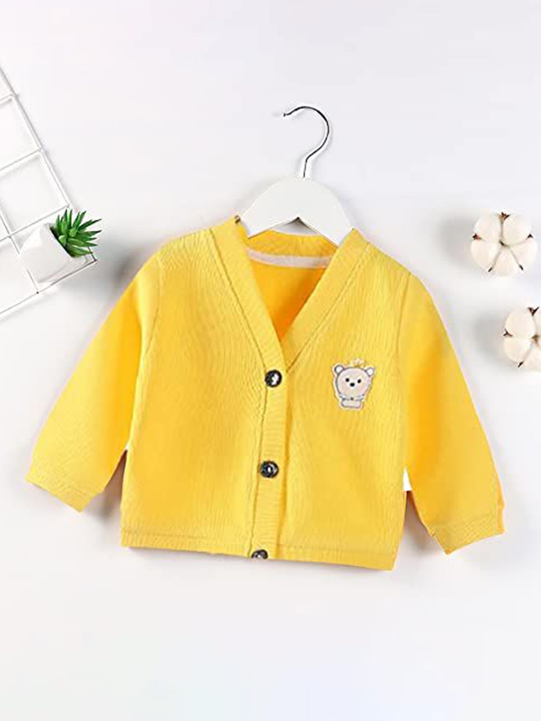

MOMISY Unisex Kids Cardigan, Yellow