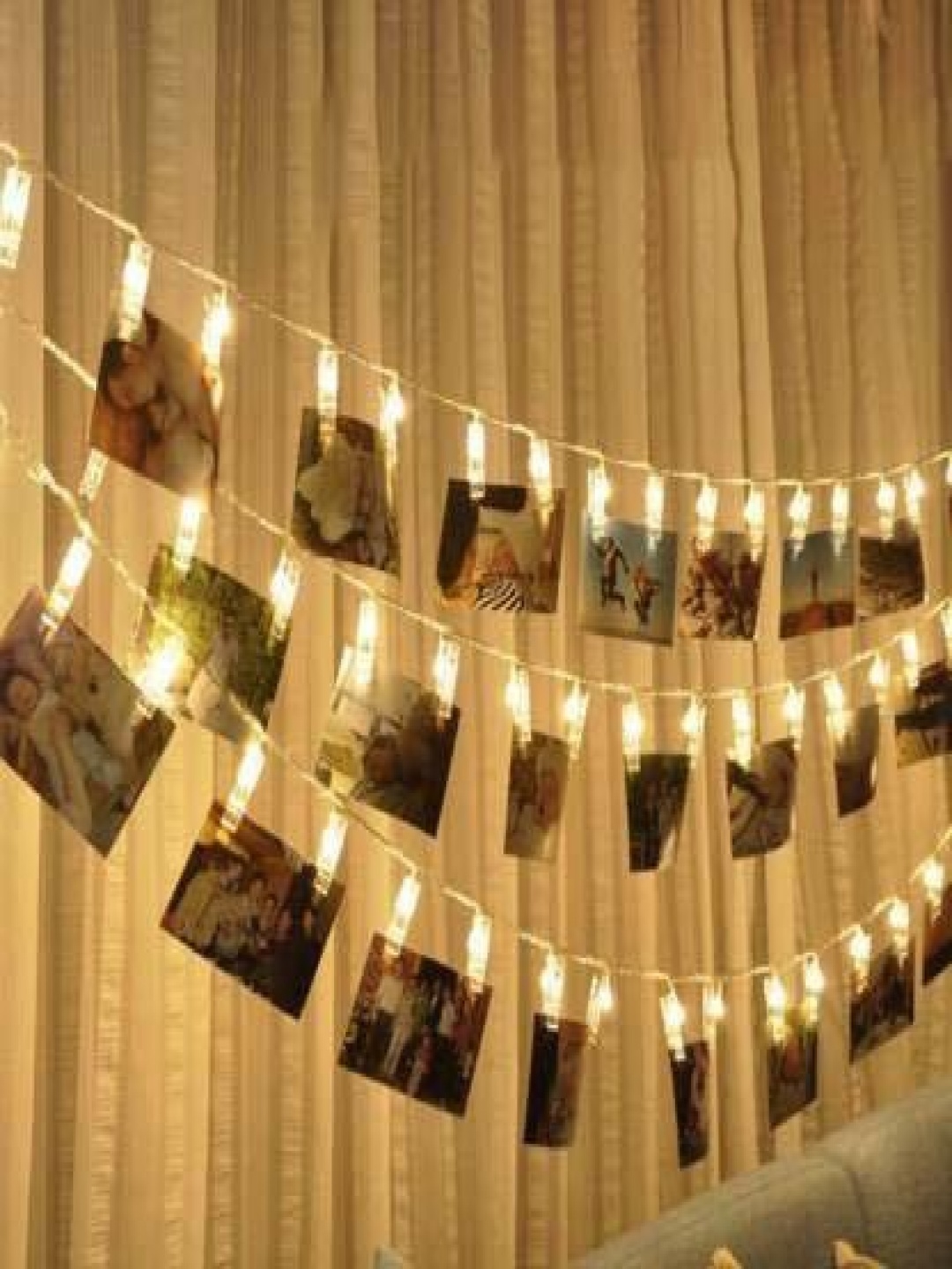 

SPARK WORLD Photo Clip LED String Lights, Gold