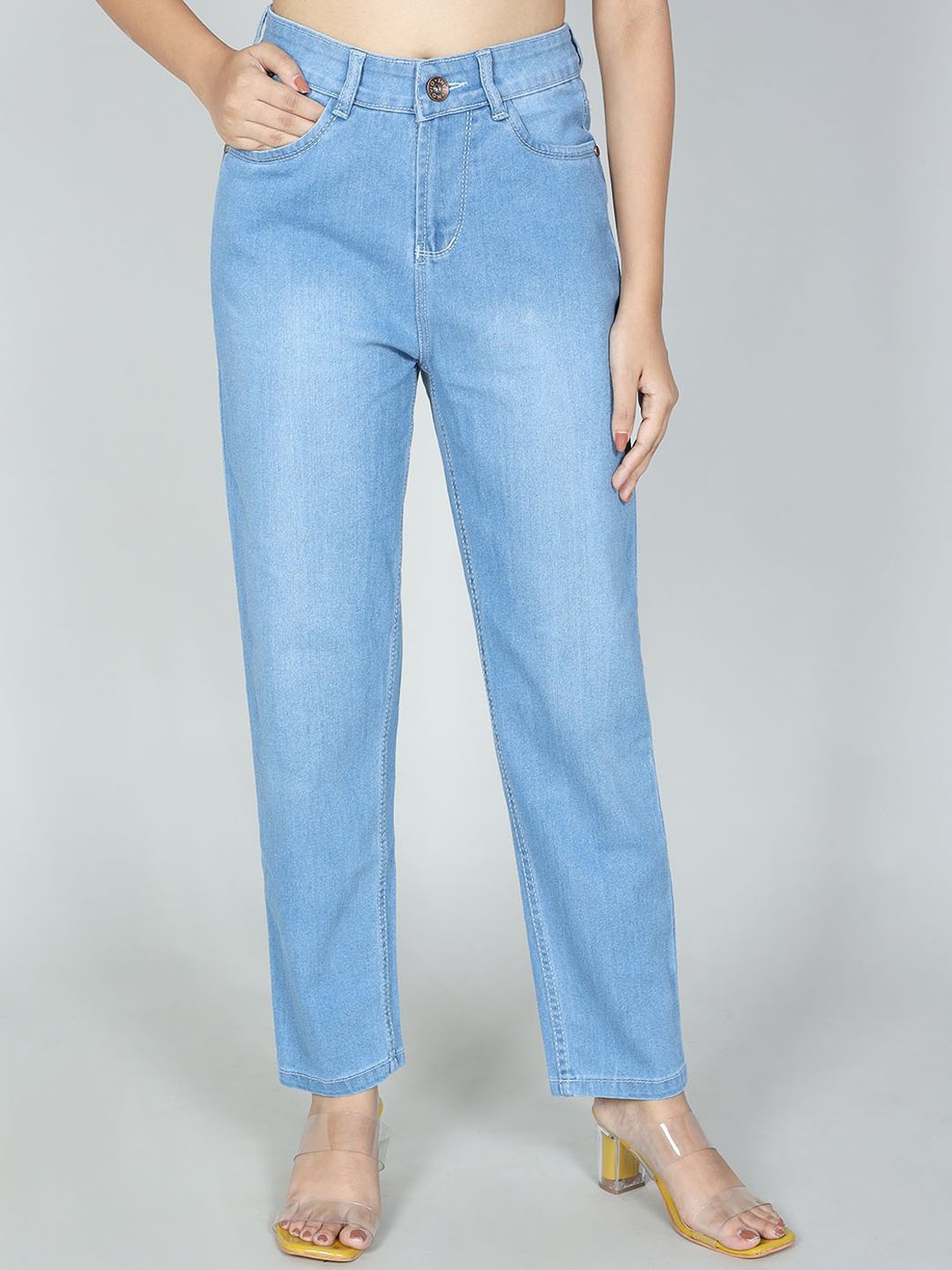 

Novio Women Comfort Light Fade Stretchable Jeans, Blue