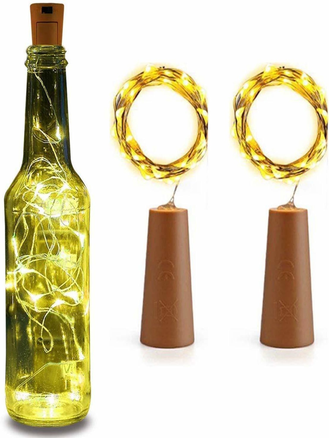 

SPARK WORLD Yellow 2 Pieces Cork String Lights