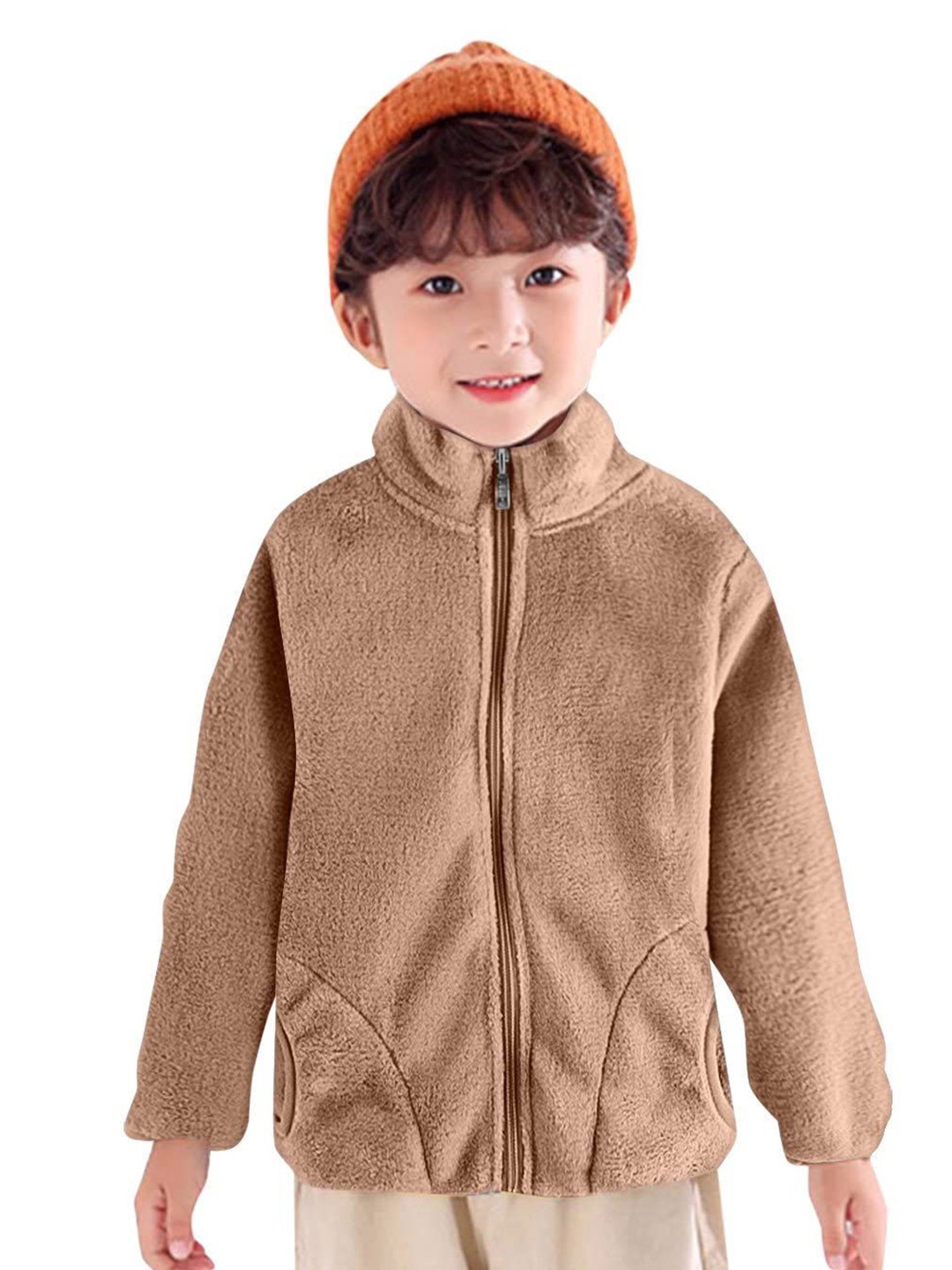 

MOMISY Unisex Kids Polyester PU Coated Cardigan, Khaki