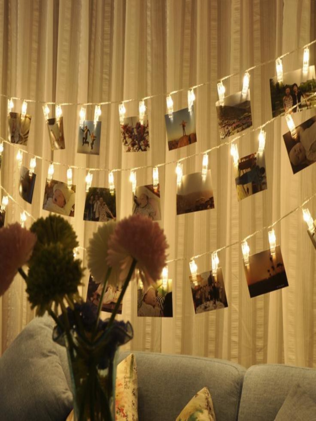 

SPARK WORLD Gold-Toned Photo Clip Shaped String Lights