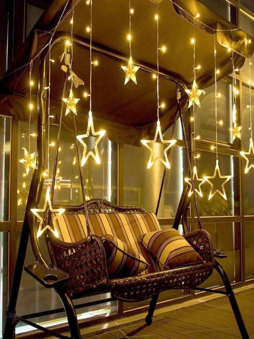 

SPARK WORLD Yellow Star-Shaped String Lights