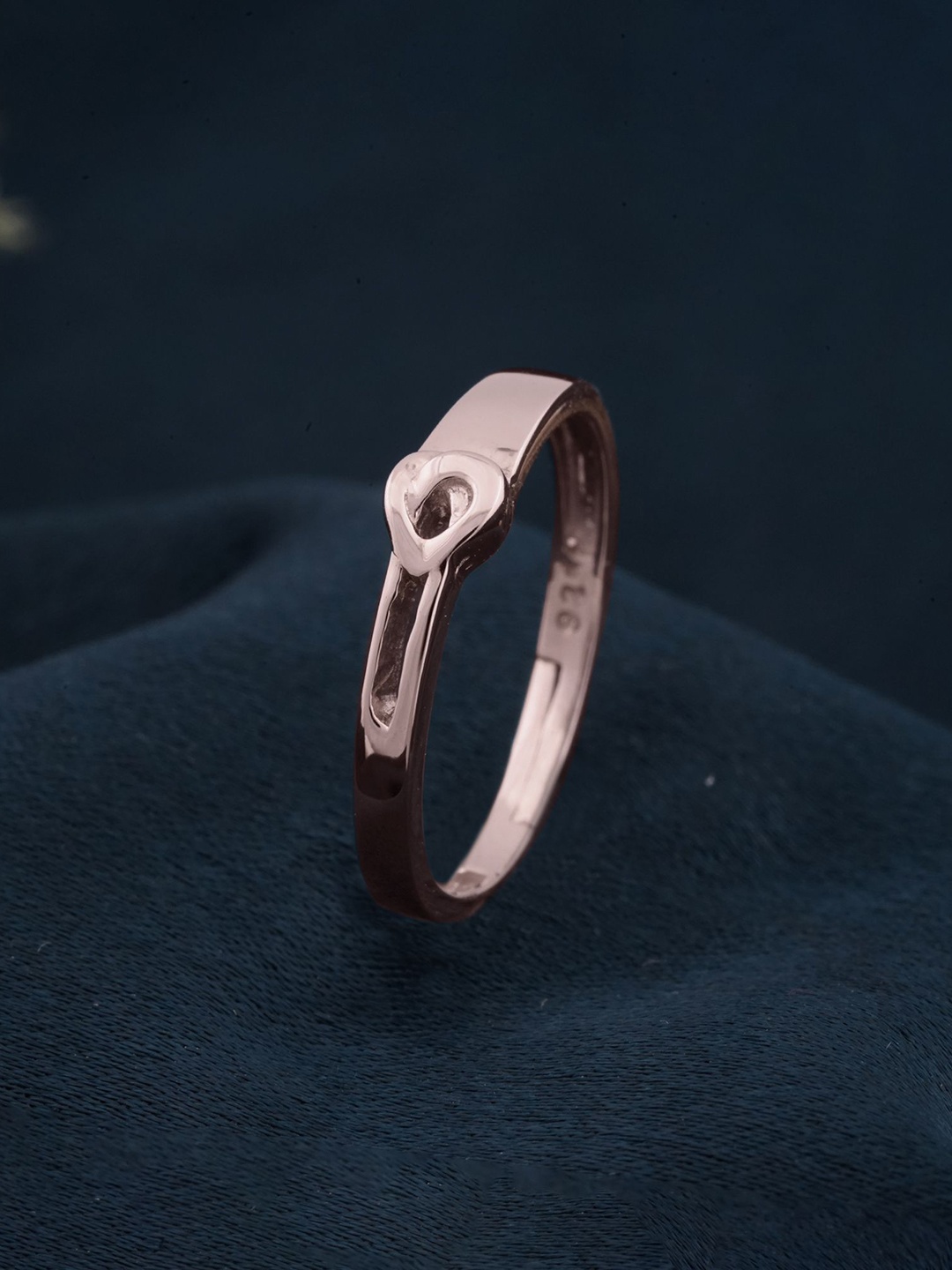 

Zalkari 925 Sterling Sliver Rose Gold Plated Endless Love Finger Ring