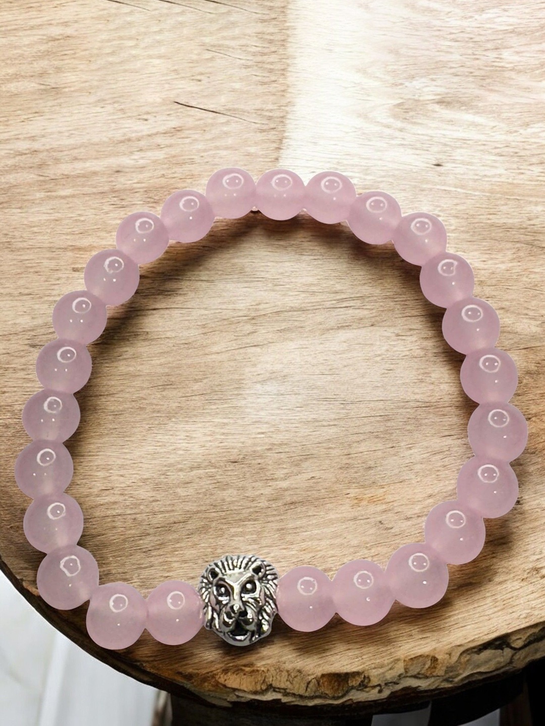 

AKLINA Artificial Beads Beaded Ceramic Elasticated Bracelet, Pink