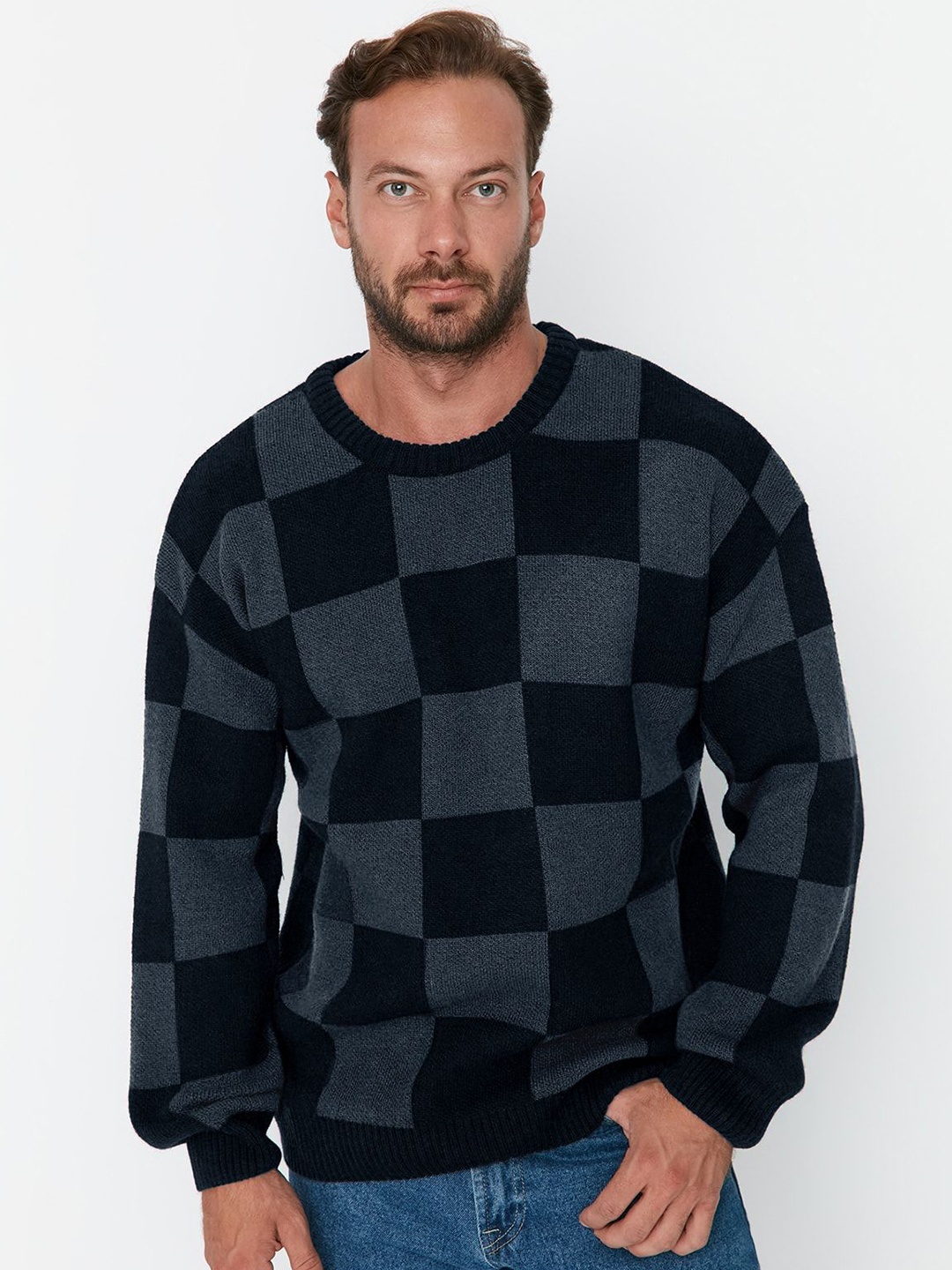 

Trendyol Unisex Checked Sweatshirt, Na