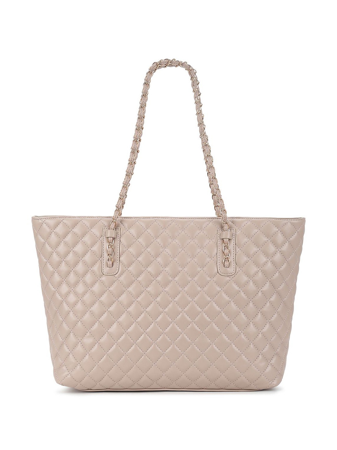 

Fastrack Women Checked PU Laptop Bag, Taupe