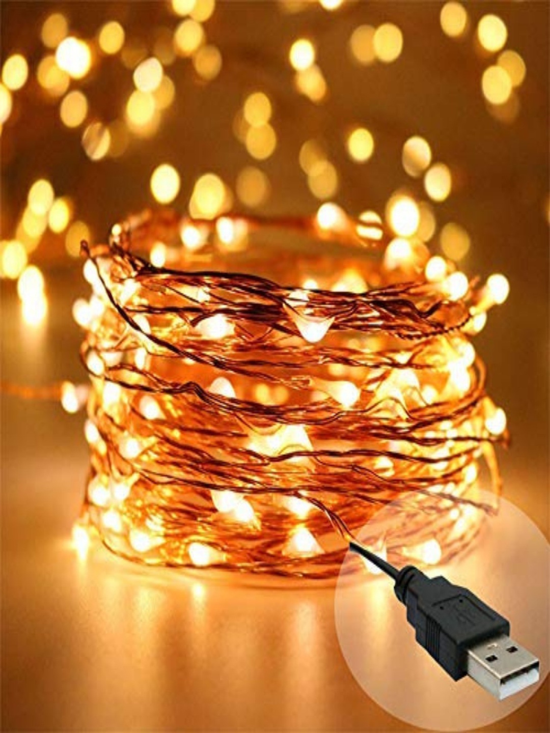 

ENORMITY Yellow 100 Pieces Fairy LED String Lights