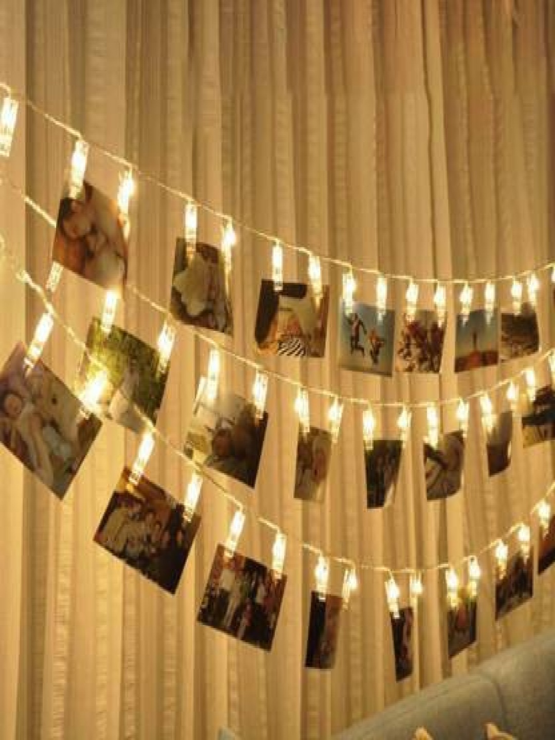 

SPARK WORLD Yellow Photo Clip String Lights