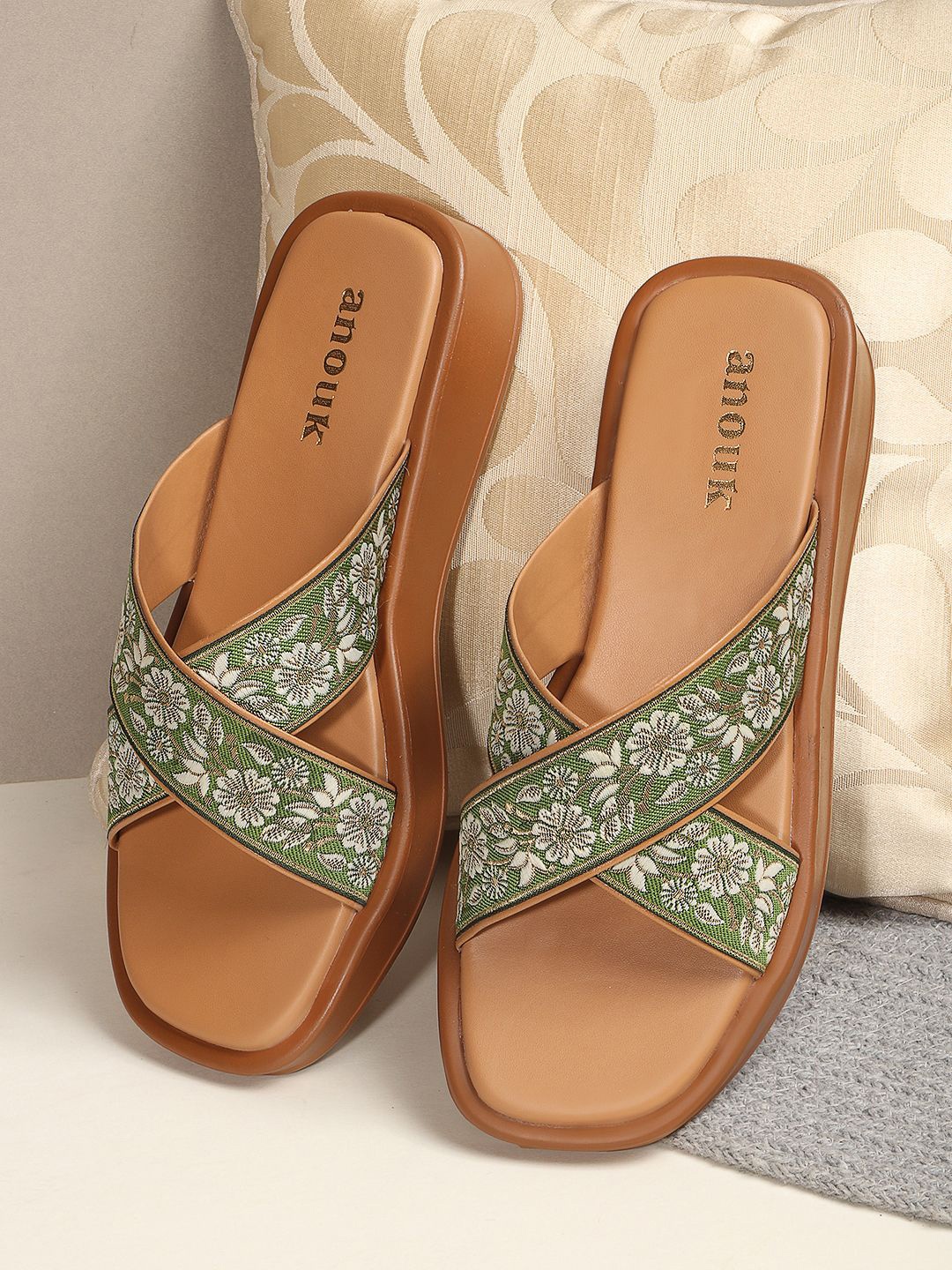 

Anouk Platform Sandals, Tan