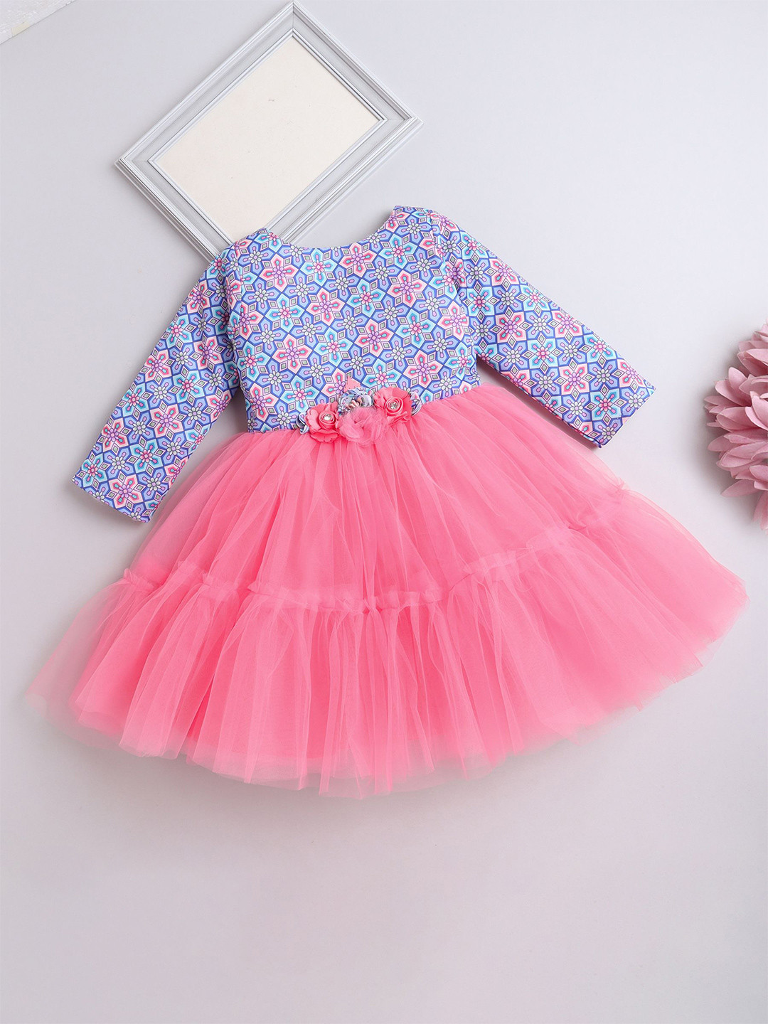 

The Magic Wand Embellished Fit & Flare Dress, Peach