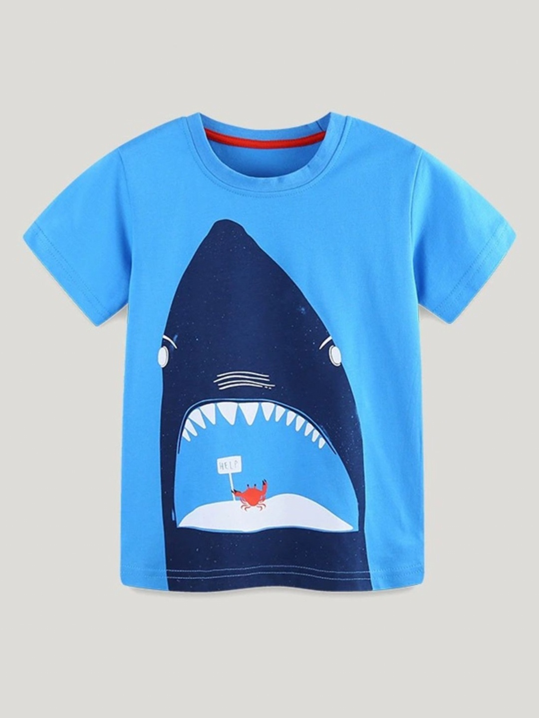 

LULU & SKY Boys Printed Applique T-shirt, Blue