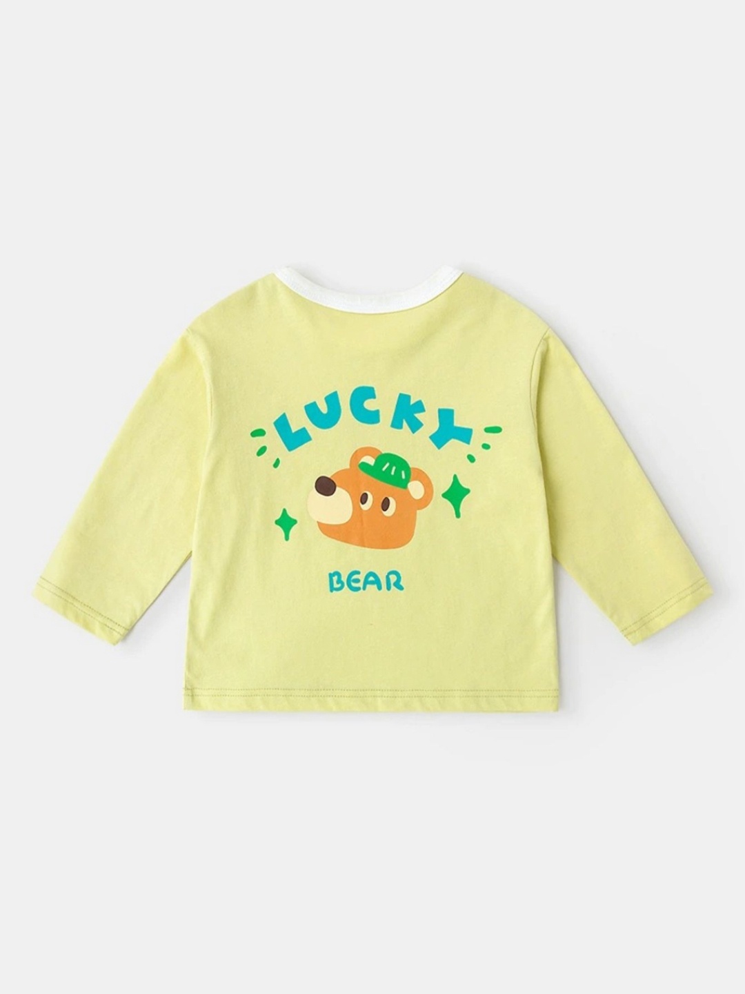 

LULU & SKY Girls Typography Printed T-shirt, Green