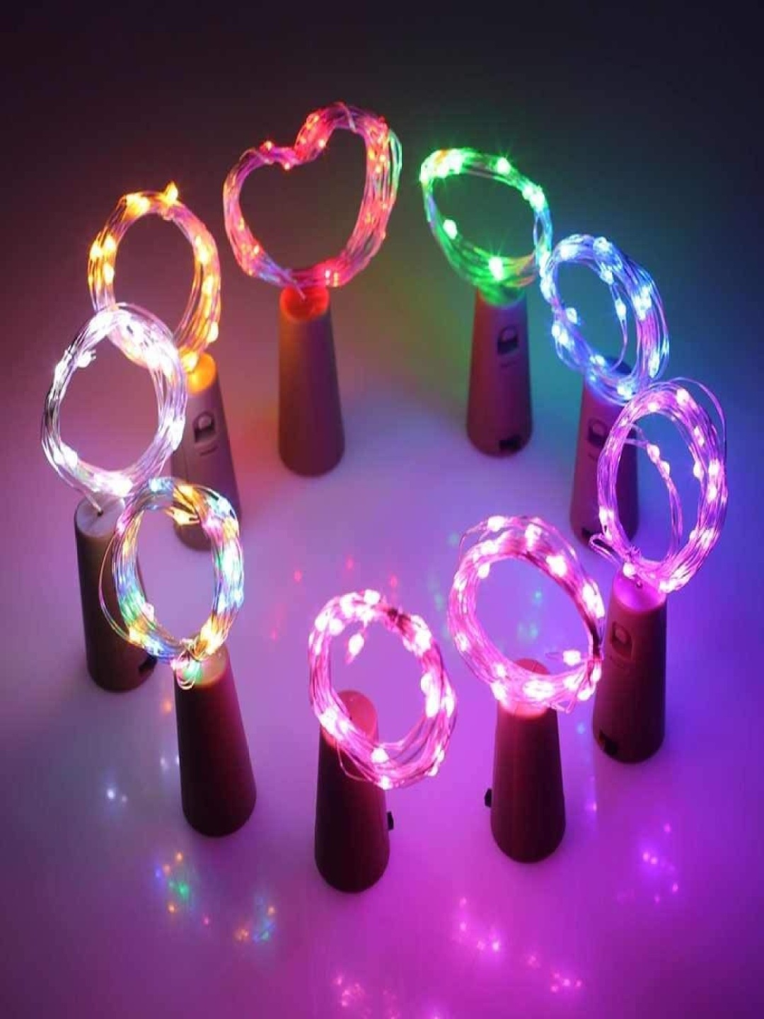 

SPARK WORLD Blue & Green Rice Shape String Lights