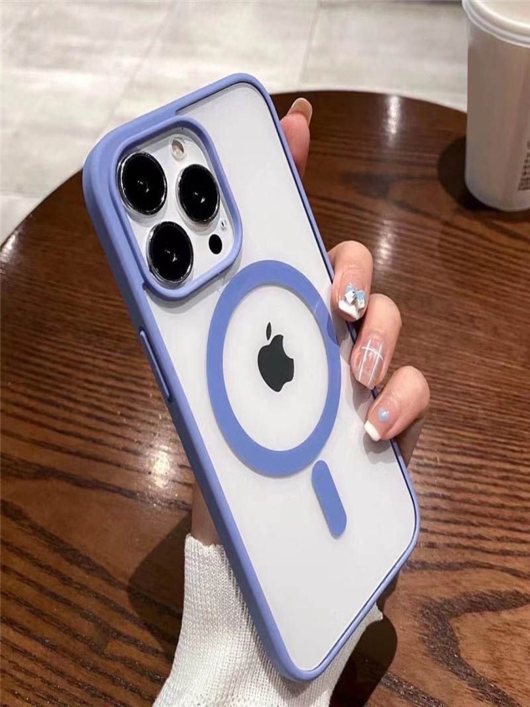 

Luxury Kase Solid Printed iPhone 12 Pro Back Case Mobile Accessories, Blue
