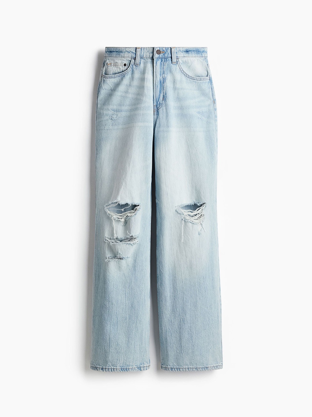 

H&M Curvy Fit Wide Ultra High Jeans, Blue