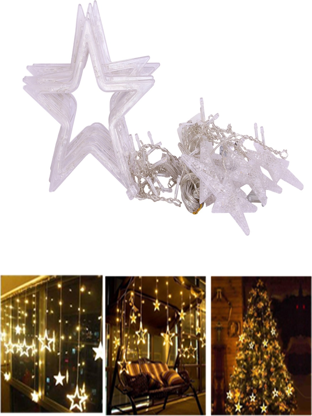 

SPARK WORLD White Star-Shaped String Lights