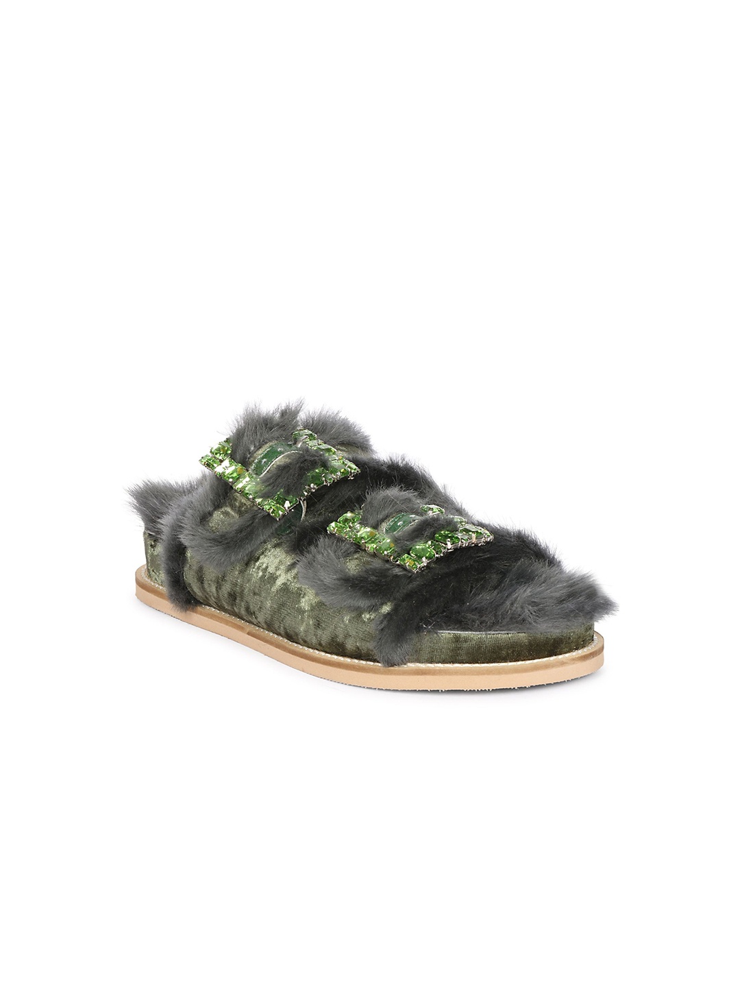 

Saint G Women Open Toe Flats, Green