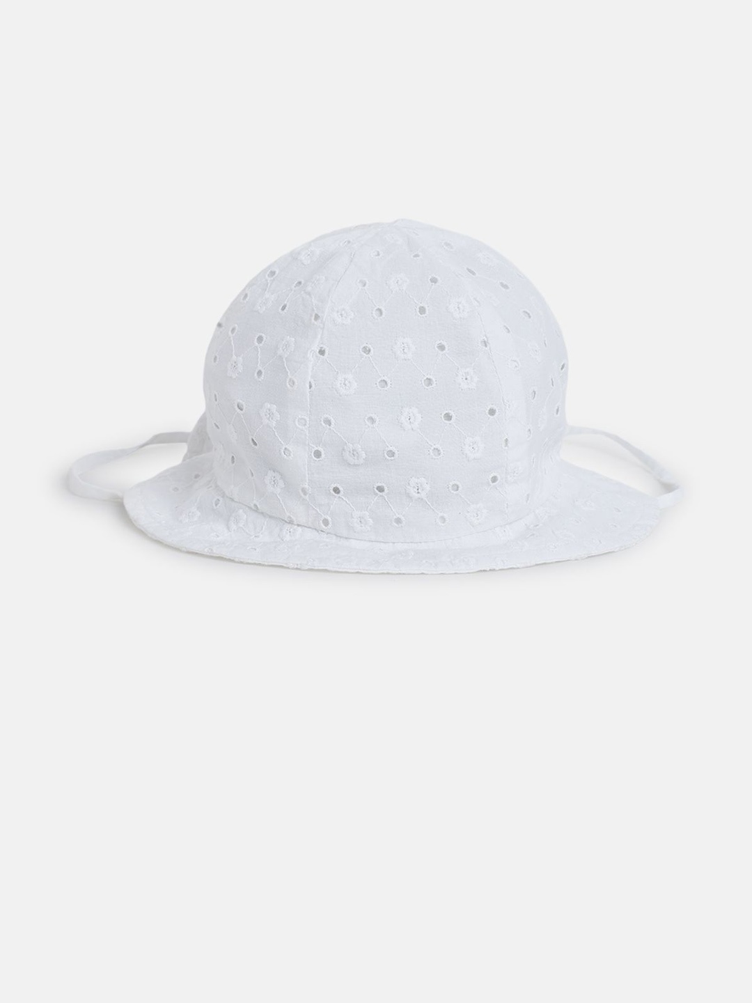 

Chicco Girls White Self Design Sun Hat