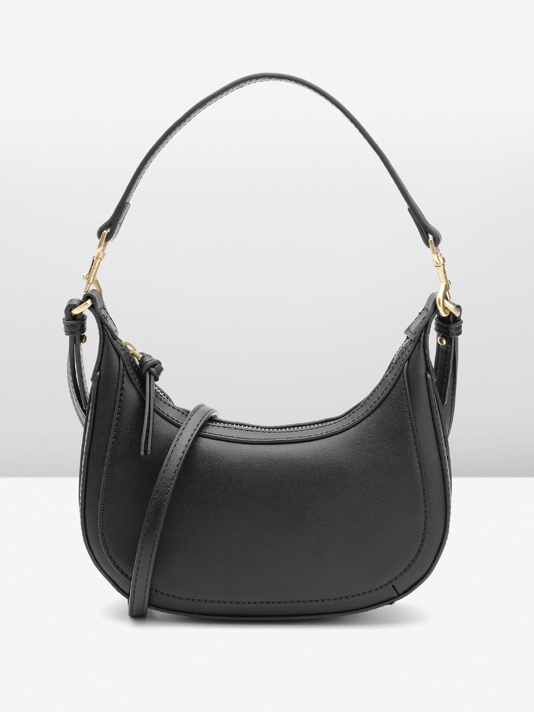 

MANGO Structured Handheld Bag, Black