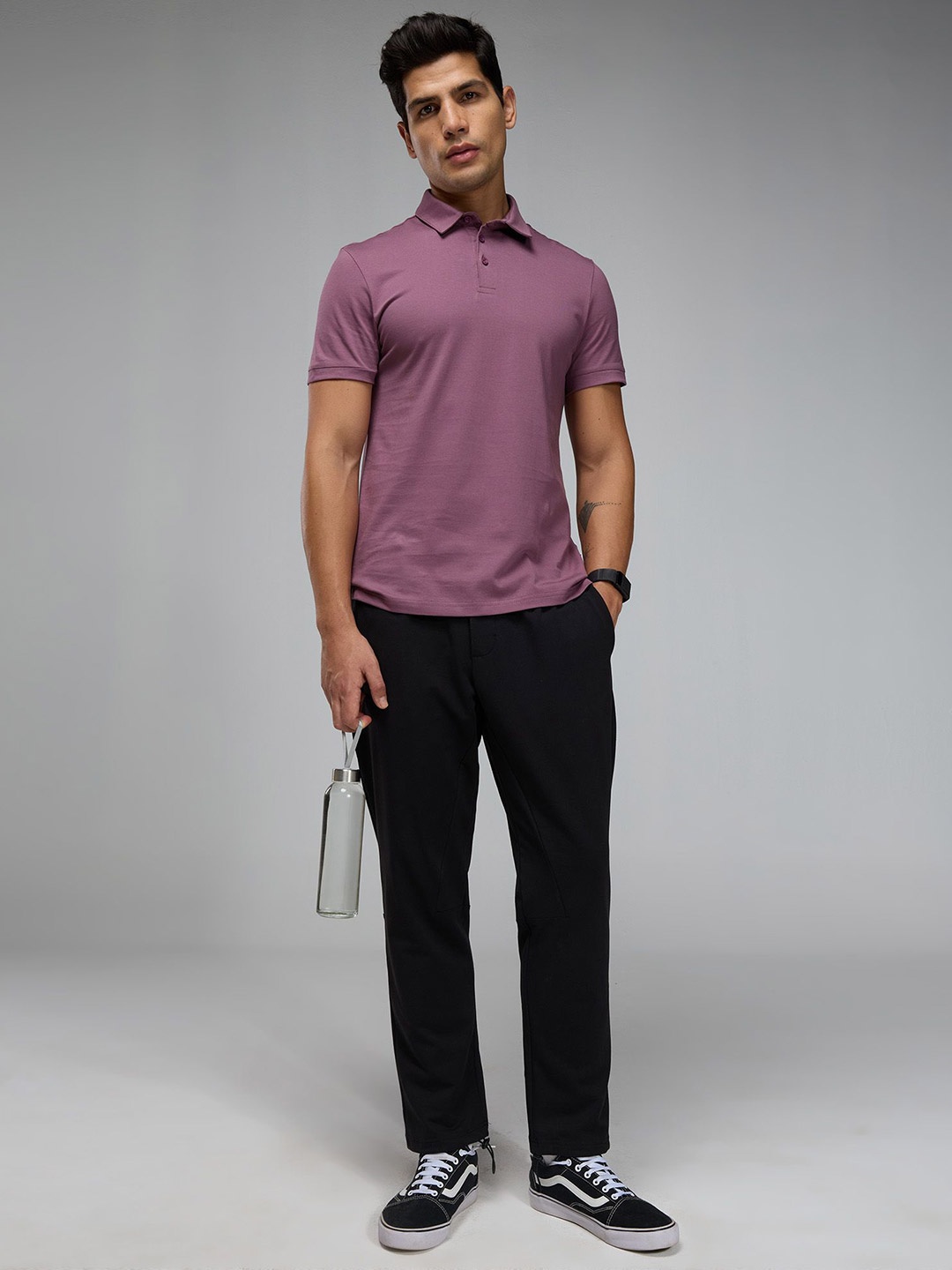 

CAVA Mauve Supima Essentials Polo