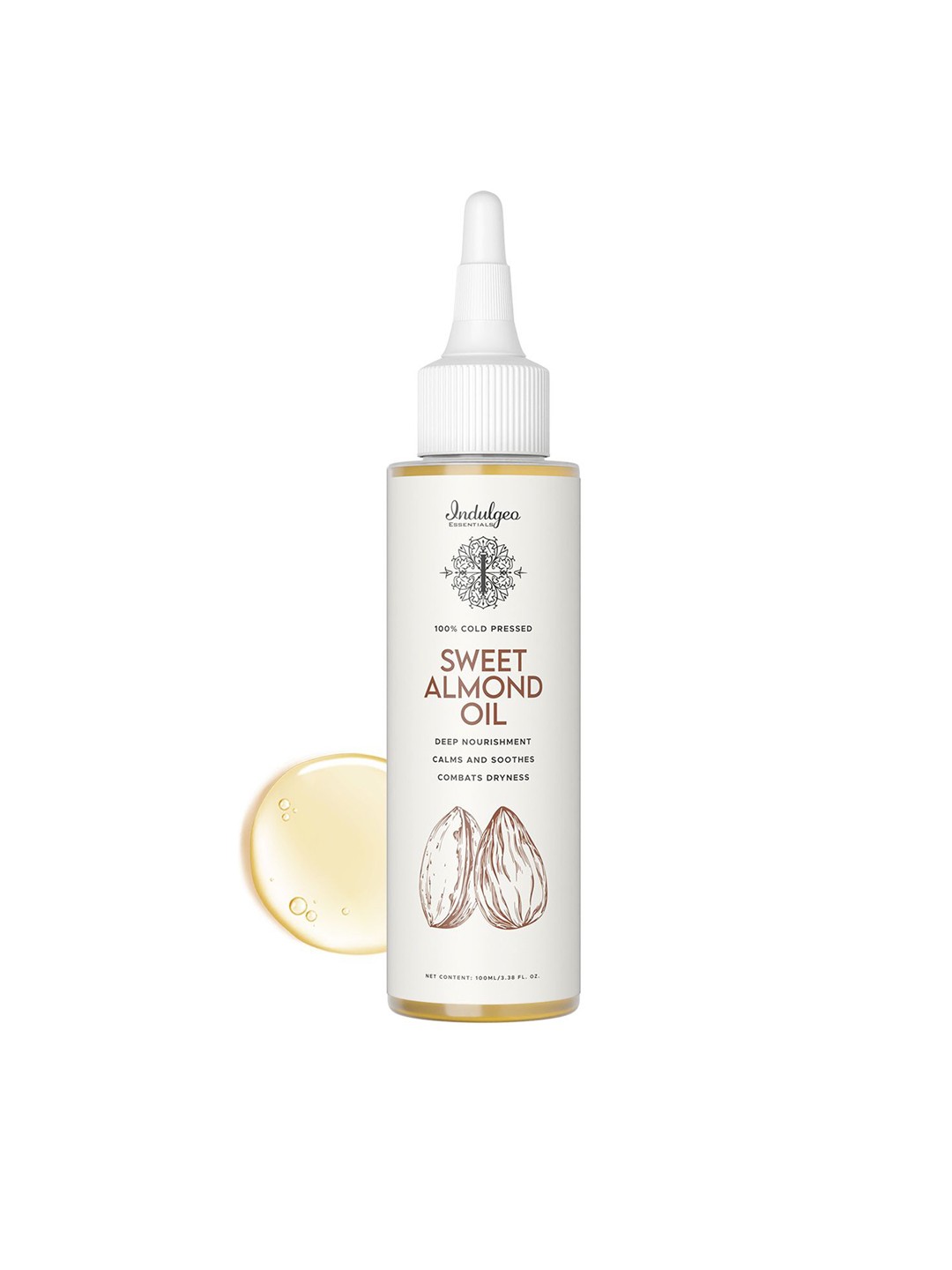 

Indulgeo Essentials Cold Pressed Sweet Almond Oil - 100 ml, Yellow