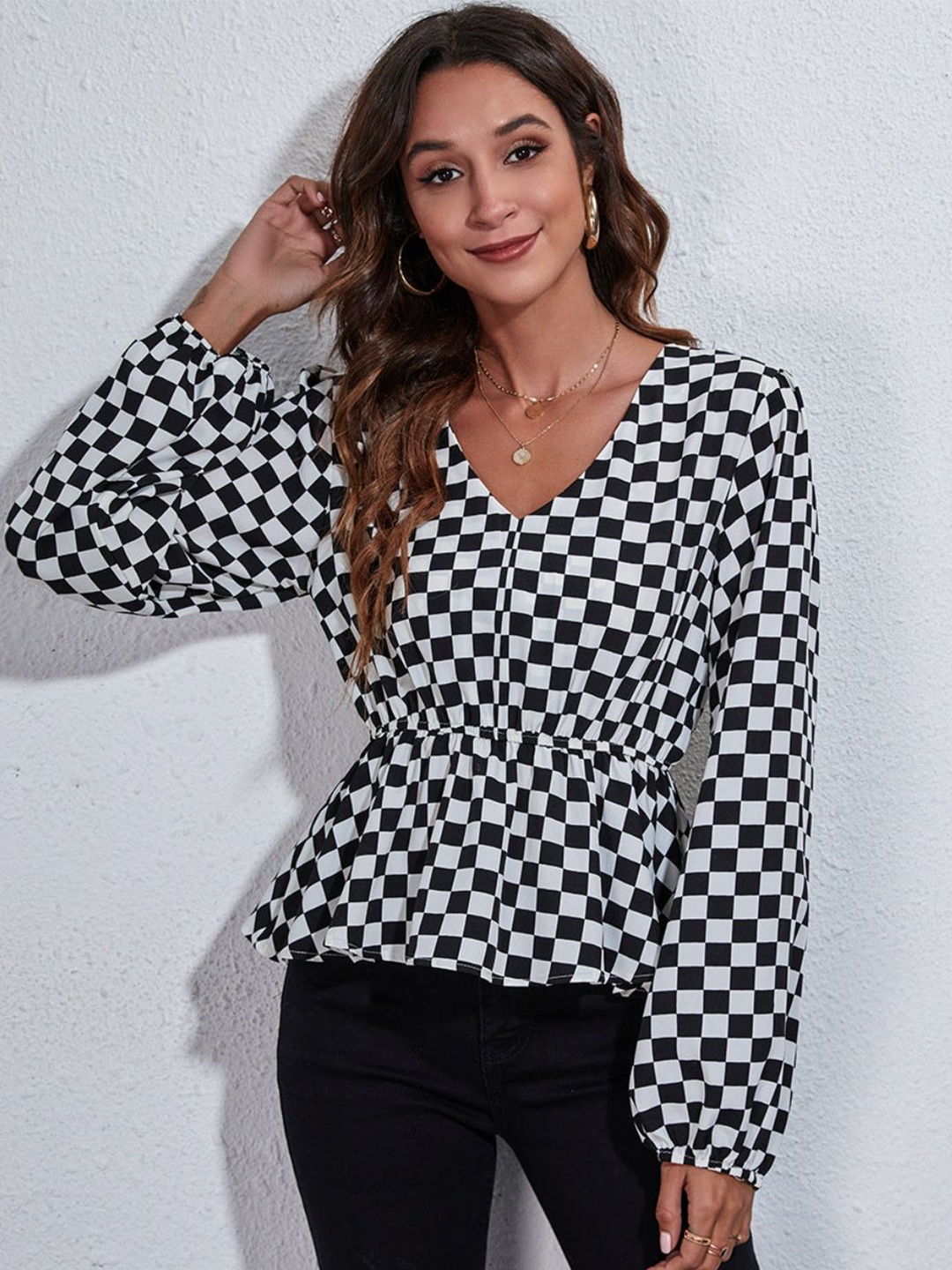 

Oh Rare Women Opaque Printed Casual Shirt, Charcoal