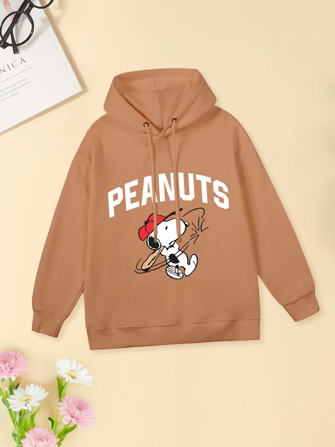 

FOREVER FRIDAY Girls Hooded Cotton Sweatshirt, Peach