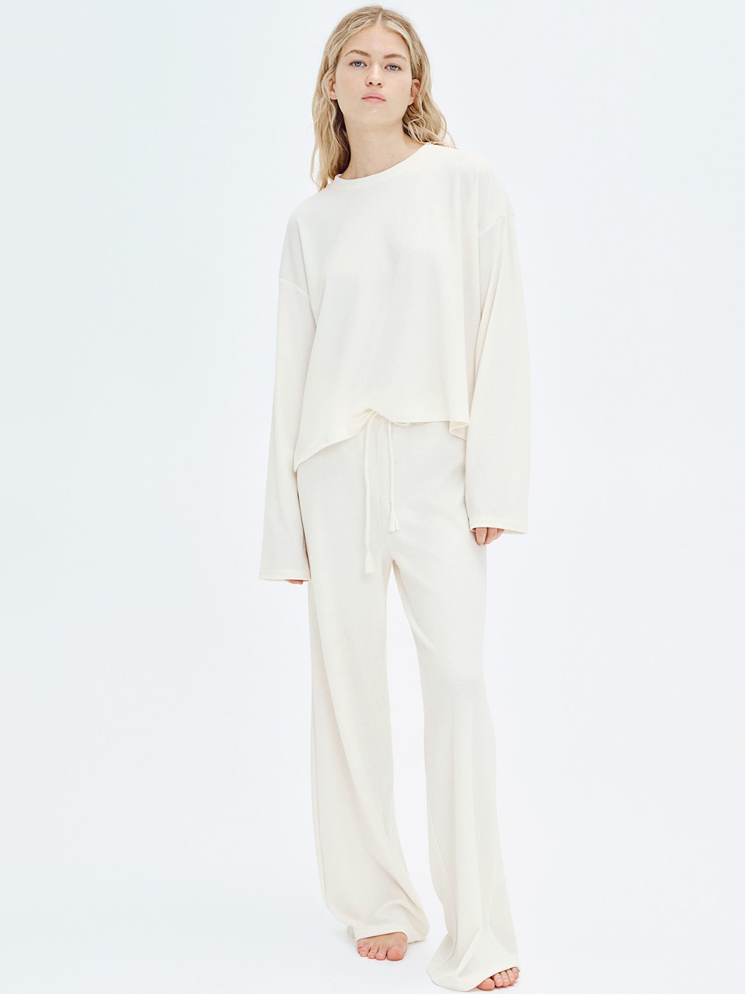 

H&M Waffled Pyjamas, White