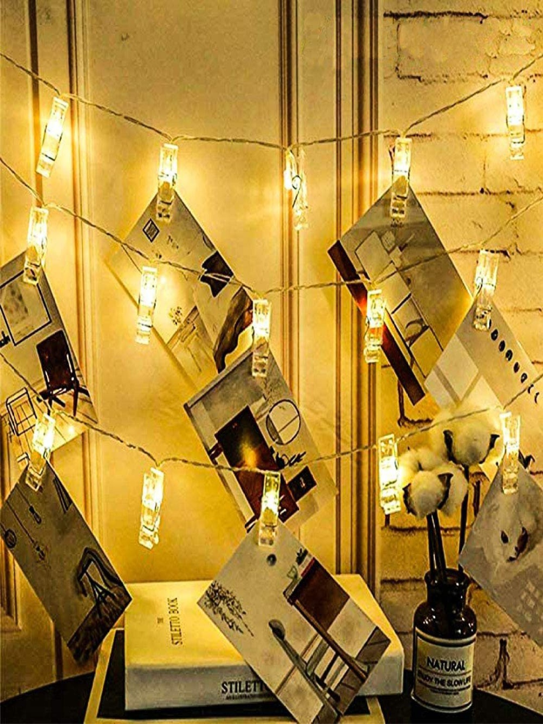 

SPARK WORLD Yellow Photo Clip String Lights