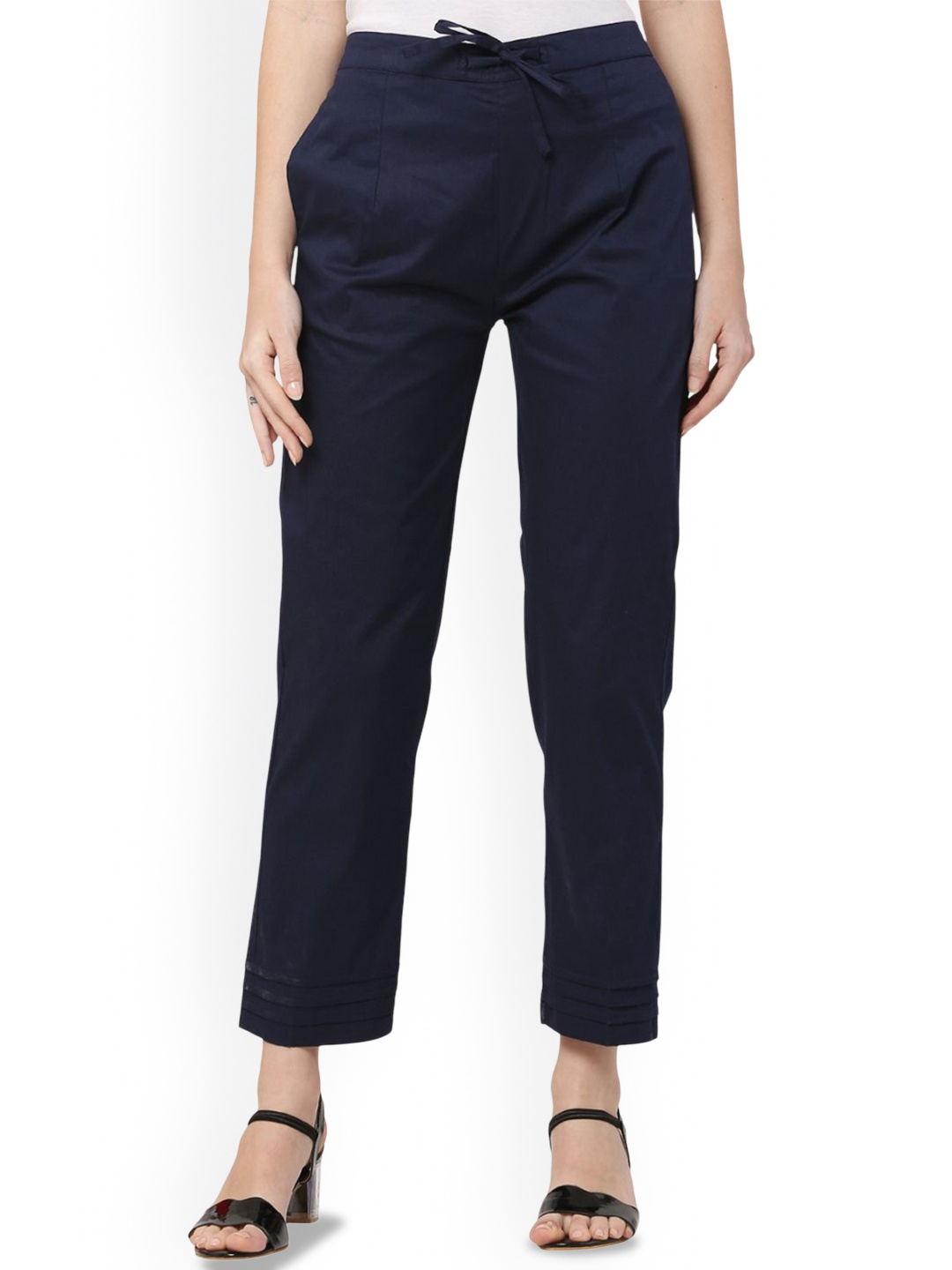 

Sellingsea Women Pleated Trousers, Navy blue