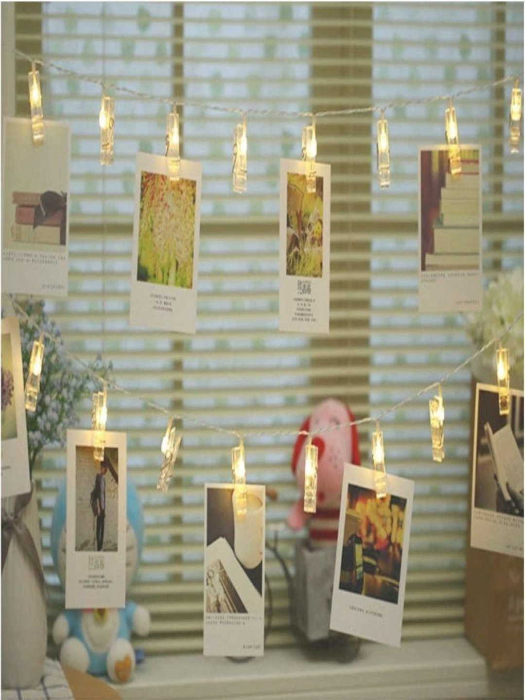 

ENORMITY Yellow & White Photo Clip Shape String Lights