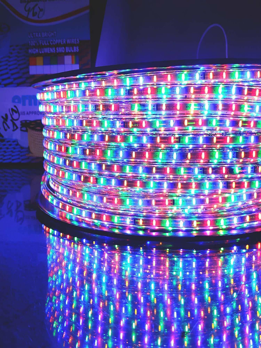 

SPARK WORLD Blue & Red Rice-Shaped String Lights
