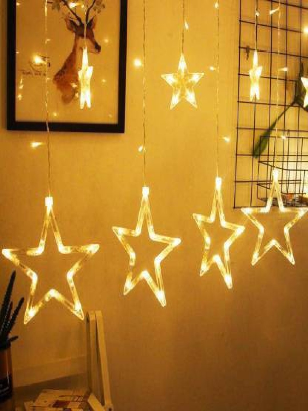

SPARK WORLD Yellow Star Shaped String Lights