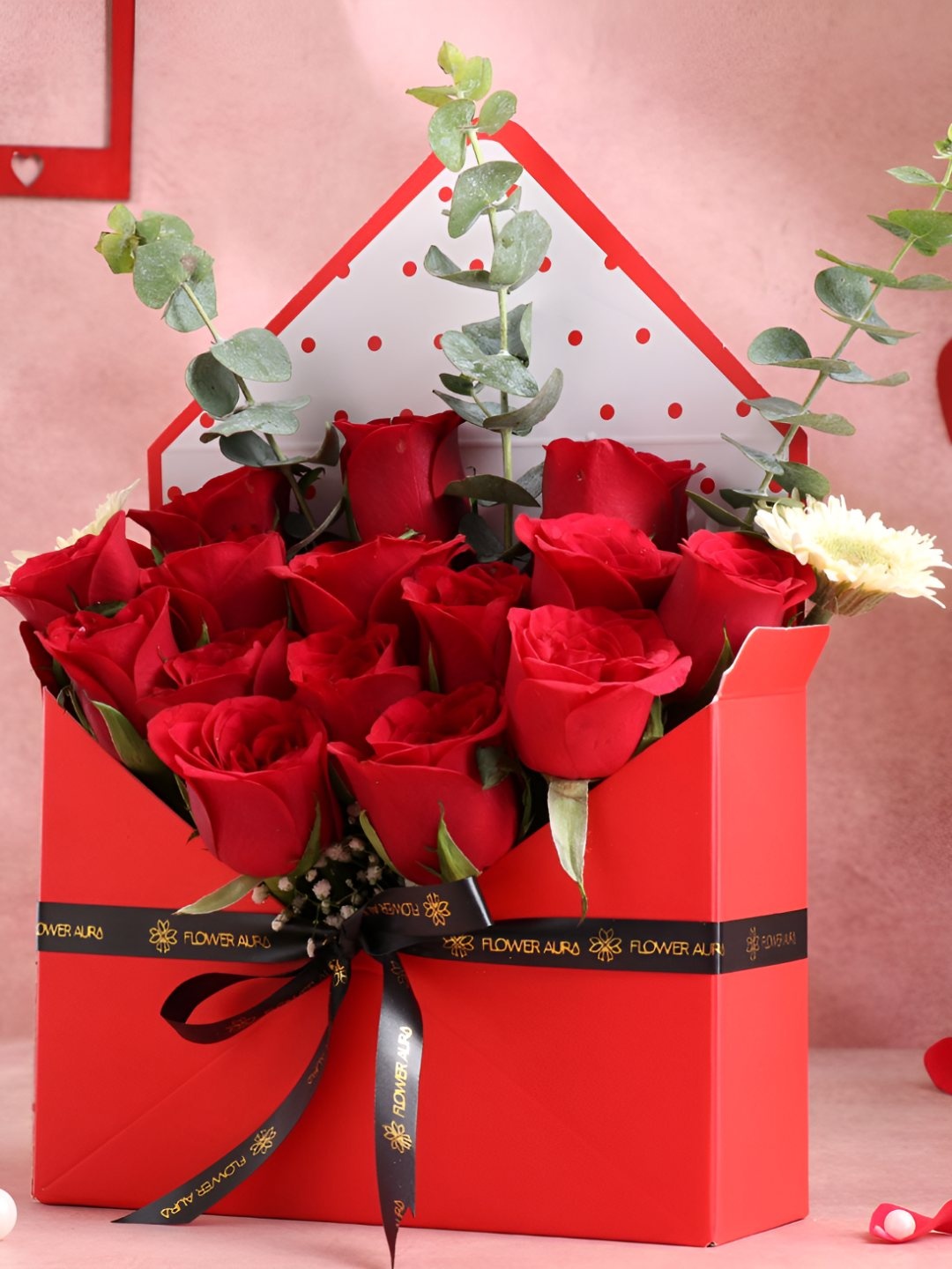 

Floweraura Red 15 Pieces Roses Fresh Live Flower Bouquet