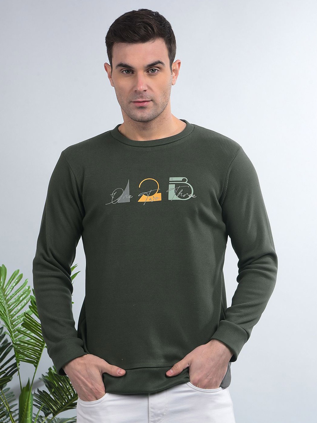 

COBB Men Printed Sweatshirt, Olive