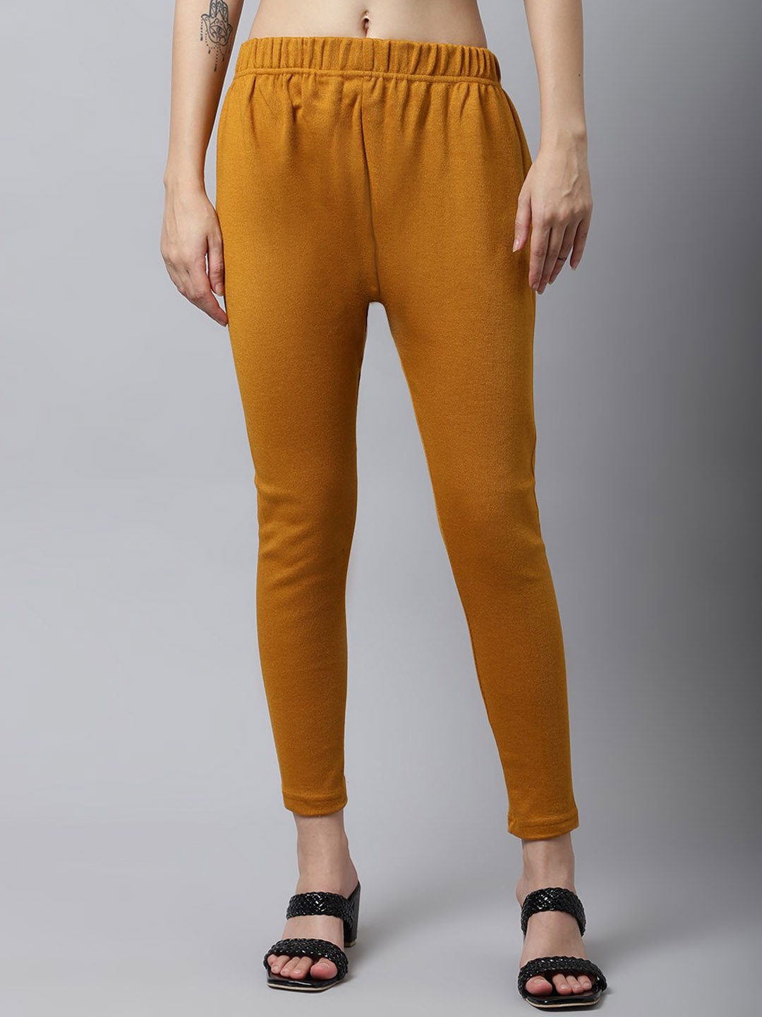 

Valles365 by S.C. Woolen Ankle-Length Leggings, Mustard