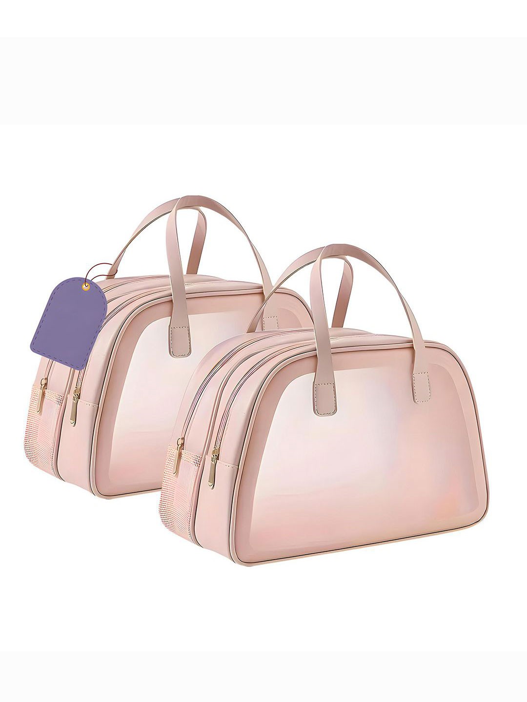 

Kuber Industries Pack Of 2 Waterproof Cosmetic Bag, Pink