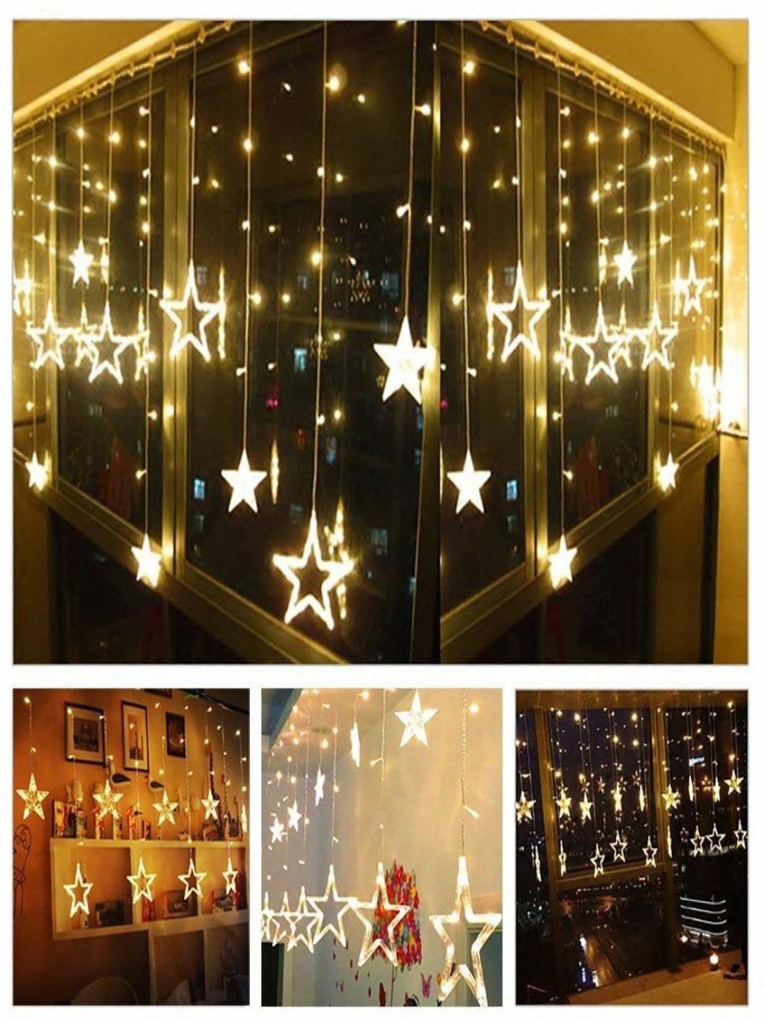 

SPARK WORLD Yellow Star-Shaped String Lights