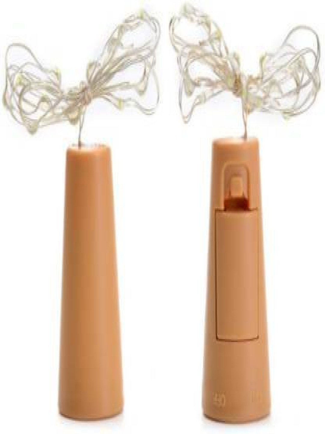 

ENORMITY Yellow 2 Pieces Cork LED String Lights, Gold