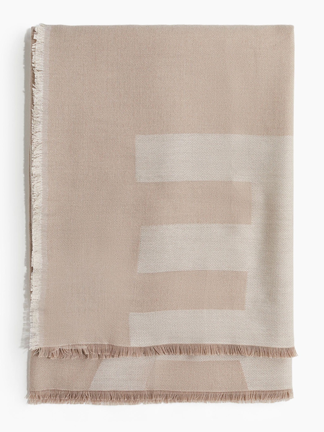 

H&M Jacquard-Weave Scarf, Beige